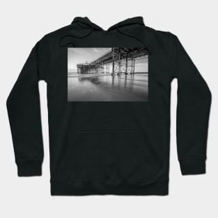 Long exposure of a pier on the Norfolk coast, UK Hoodie